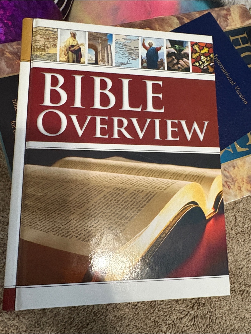 Bible Overview Hardcover Book - Red and White